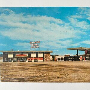 1960s Northwest Texaco Truck Center Crossroads Cafe Missoula MT Long Postcard